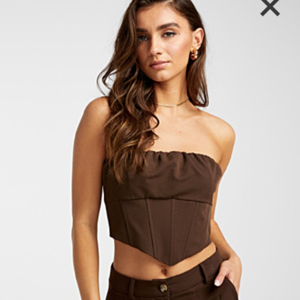 Edit by Nine Brown Corset Top
